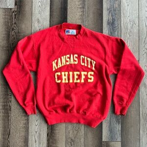 Vintage Russell Athletic Red Kansas City Chiefs Crewneck Sweater